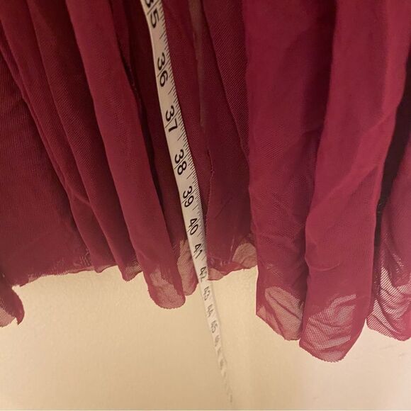 Weissman Dance Costume burgundy velvet burnout maxi dress Silhouettes 11291 MA - Picture 11 of 14